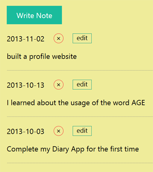 Diary Writing App